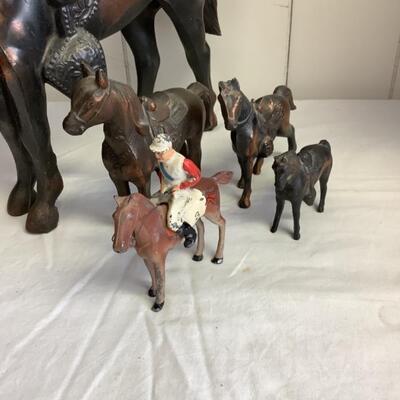 296. Collection of Metal Horses 