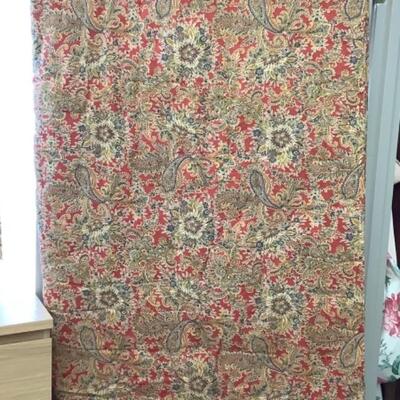 313. Antique Paisley Hand Tied Quilt  ( Twin ) 