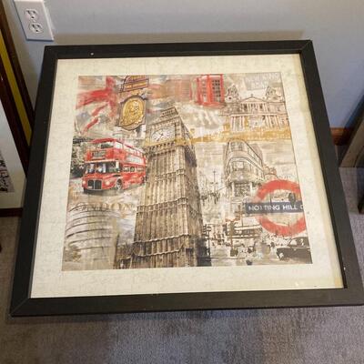 Tyler Burke â€œIn Londonâ€ Vintage Poster Framed 19â€x19â€