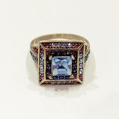 Heidi Daus "Fearless Beauty" Swarovski Crystal Ring Size 7