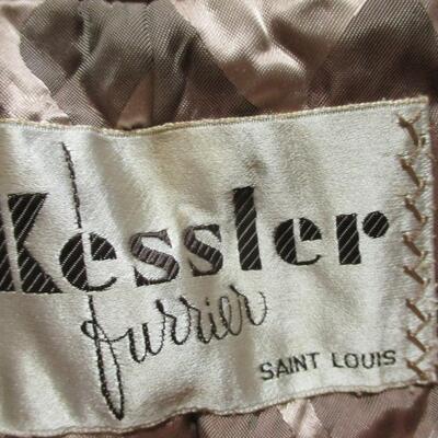 Lot 38 - Vtg Kessler Furrier St. Louis Women's Fur Coat Jacket & Stole 