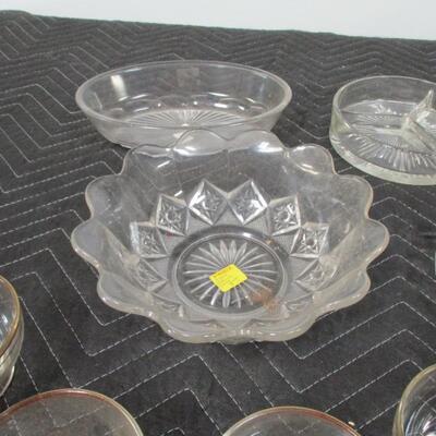 Lot 56 - Vintage Serving Dishes - Candy Dishes - Glasses