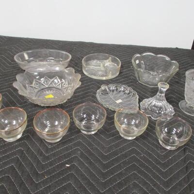Lot 56 - Vintage Serving Dishes - Candy Dishes - Glasses