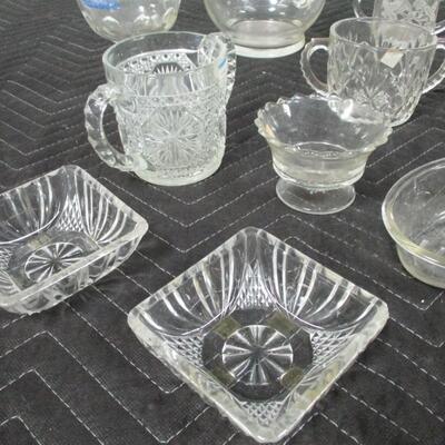Lot 57 - Vintage Clear Glass Items