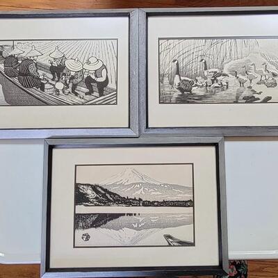 Gihachiro Okuyama Japanese Original Woodblock Prints Collection 