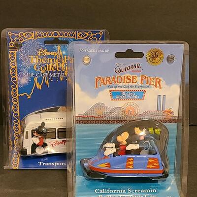 Lot 19: Disney Die Cast Collectibles: Transport Bus and California Screamin Coaster 