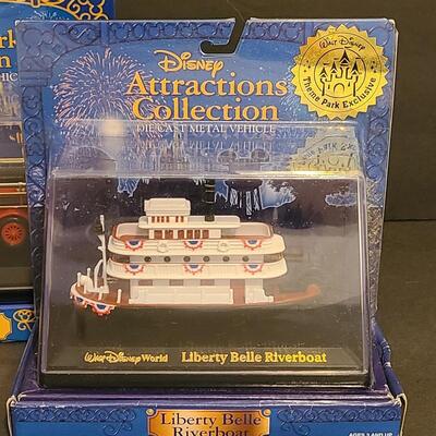 Lot 21: Disney Die Cast Collectibles: Liberty Belle Riverboat & Fire Truck 