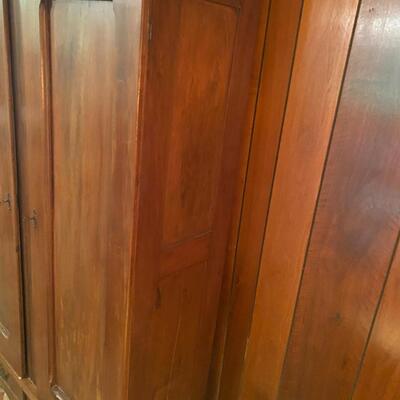 Antique two-door walnut armoire/wardrobe