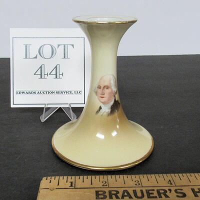 Vintage George and Martha Washington single Candlestick, Marked A&L Inside 