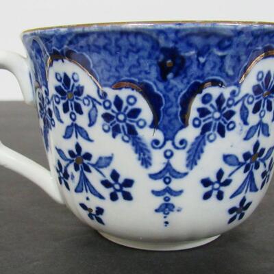 Antique Flow Blue Cup Only - No Saucer