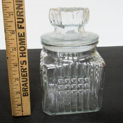 Koezes 1991 Clear Glass Apocathary Jar`