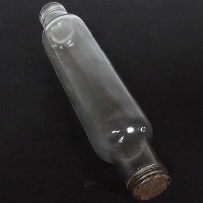 Old Glass Rolling Pin, Rusty End Cover