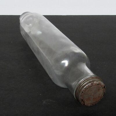 Old Glass Rolling Pin, Rusty End Cover