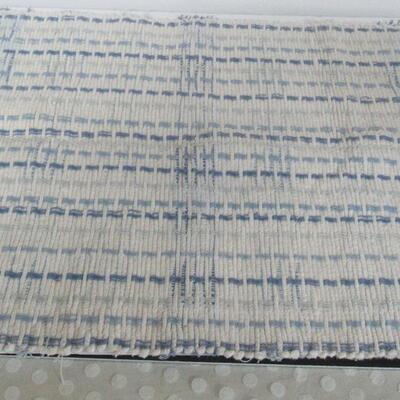 Blue and White Small Rag Rug Fancy Style