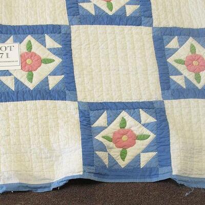 Pretty Quilt, Partly Handsewn Partly Machine Sewn