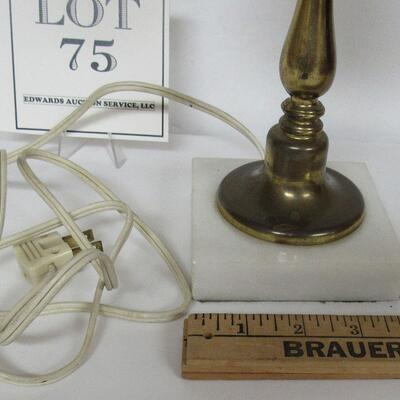 Tall White Decorated Bedroom Lamp With Matching Shade