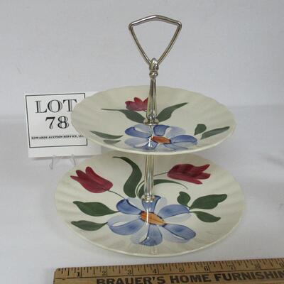 Blue Ridge 2 Tier Center Handle Server, Rutledge Pattern 