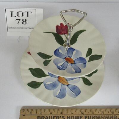 Blue Ridge 2 Tier Center Handle Server, Rutledge Pattern 
