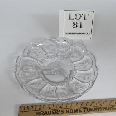 Clear Divided Relish Tray Pretty Pattern