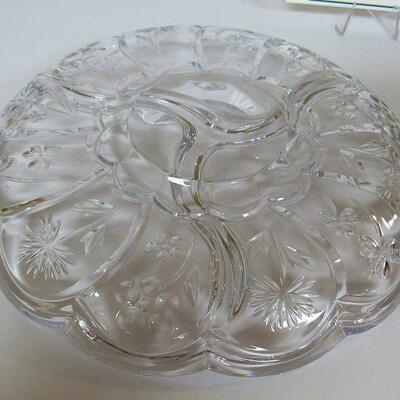 Clear Divided Relish Tray Pretty Pattern