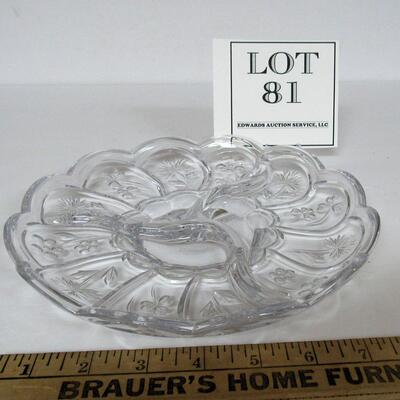 Clear Divided Relish Tray Pretty Pattern