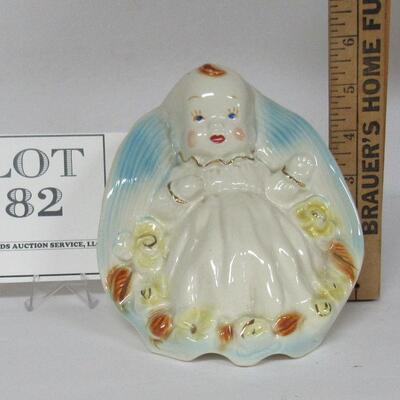 Nice Vintage Pottery Baby Planter, Heavy, Unmarked