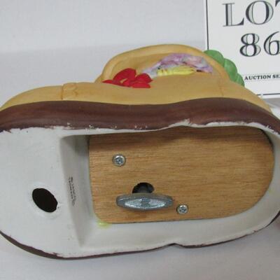 Mouse with Tree in Shoe Christmas Music Box Works