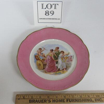 Vintage Portrait Plate, Marked Warrented