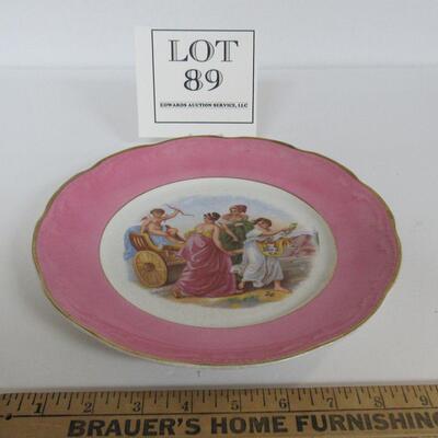 Vintage Portrait Plate, Marked Warrented