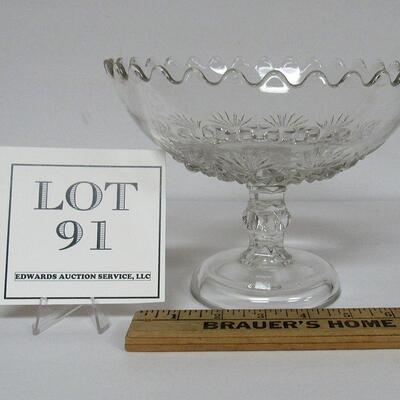 Pattern Glass Tall Compote Unknown Pattern