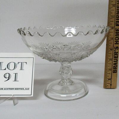 Pattern Glass Tall Compote Unknown Pattern
