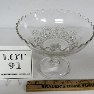 Pattern Glass Tall Compote Unknown Pattern
