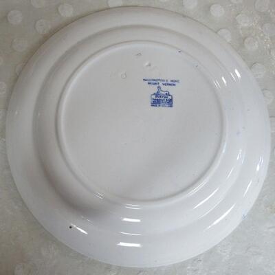 Vintage Blue and White G Washington Plate Mt Vernon, Petrus Ragout Maastricht Holland