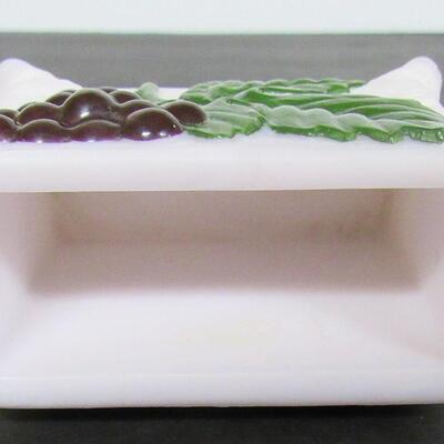 Boyd Glass Pink Cigarette or Card Holder, Hand Decorated
