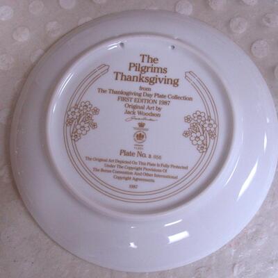 Bing and Grondahl Plate 1st #316 Colonial Thanksgiving 1988
