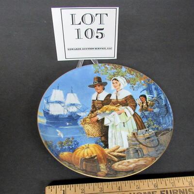 Bing and Grondahl Plate 1st #316 Colonial Thanksgiving 1988