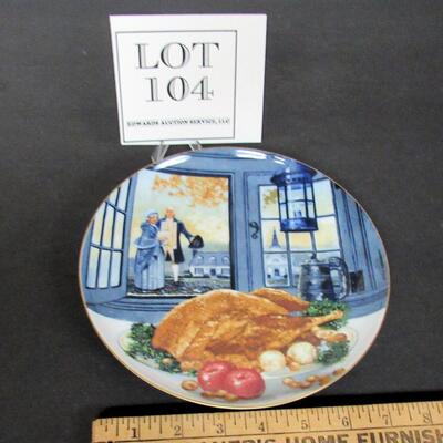 Bing and Grondahl Plate 1st #316 Colonial Thanksgiving 1988