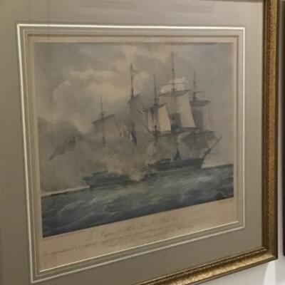 F565 Set of 4 Louis Haghe Nautical Lithographs  