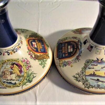Pair of Hand Cast Porcelain Pusser's Rum Bottles-9