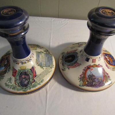 Pair of Hand Cast Porcelain Pusser's Rum Bottles-9