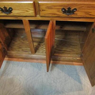 Vintage Solid Wood Hutch and China Display Cabinet (No Contents)