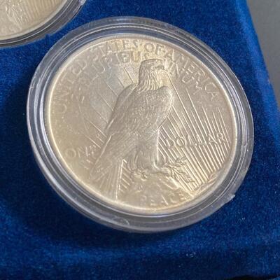 Collection of 5 Peace Silver Dollars