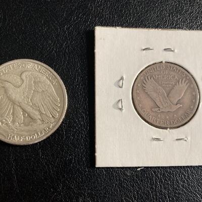 Vintage Coin Set with Silver Quarter and Half