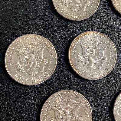 Collection of 10 Kennedy Half Dollar Coins