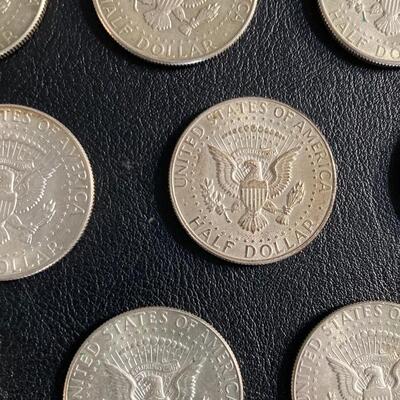 Collection of 10 Kennedy Half Dollar Coins