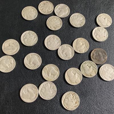 Collection of 22 Buffalo Nickels