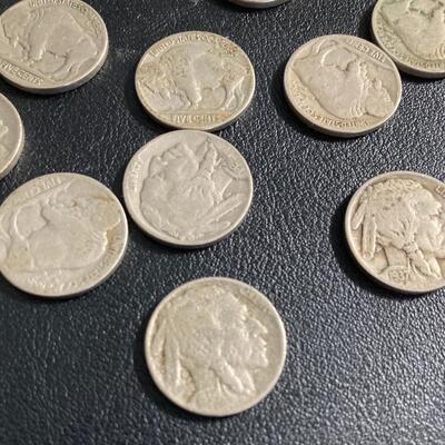 Collection of 22 Buffalo Nickels