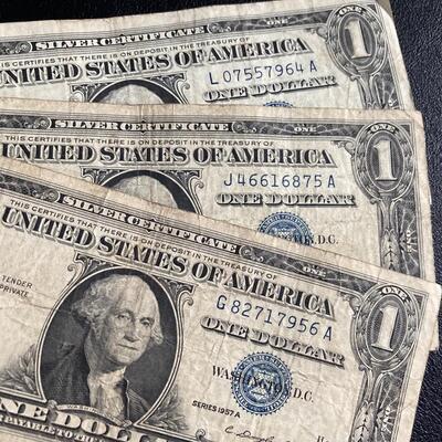 Collection of US Paper Money with 9 Silver Certificates and a $2 Bill