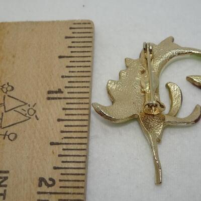 Sword Fish Pin, Nautical Jewelry, Rhinestone  