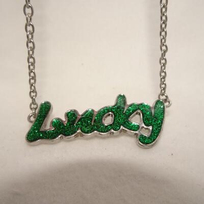 LUCKY Glitter Necklace